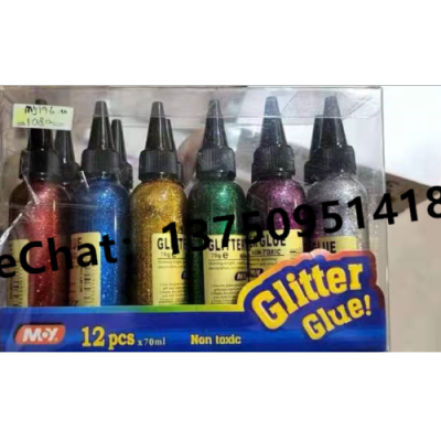 M.y Glitter Glue Non Toxic Glitter Glue Diy Glitter Glue Crafts Color Toner Glue 12pcs * 70ml