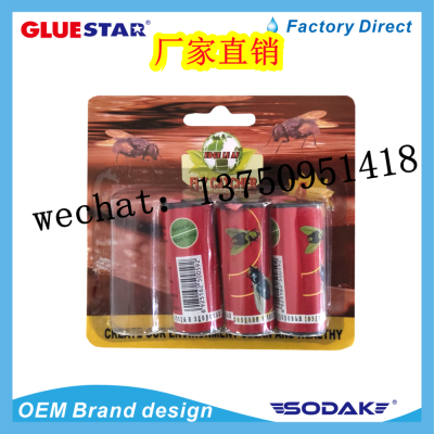 Hang Card Red Strong Sticky Fly Tape Fly Sticky Sheet Fly Coil Trapping Four