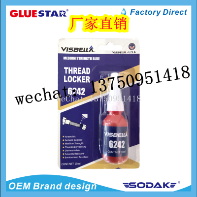 Visbella Therdlocker 6242 Blue Screw Glue Anaerobic Adhesive Thread Locking Agent Strong Glue