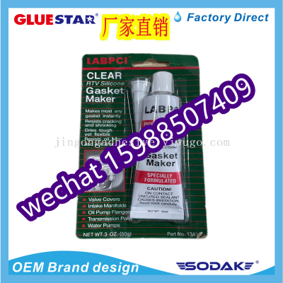 Labpci Clear Sealant Car Repair Engine Motor Gear Box Oil Pan Gasket-Free Silicone