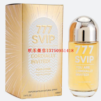 777 Vip European Hot Sale Perfume Customized Lasting Fragrance Girl Perfume 100ml Male Perfume