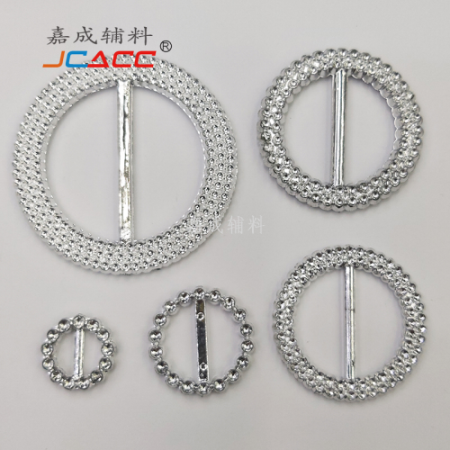 belt buckle skirt buckle abs electroplating buckle three-gear buckle japanese buckle electroplating silver decorative buckle special-shaped skirt buckle