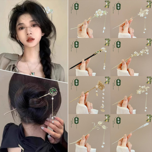 简约现代古风发簪新中式发钗高级感汉服头饰日常盘发簪子钗子发饰