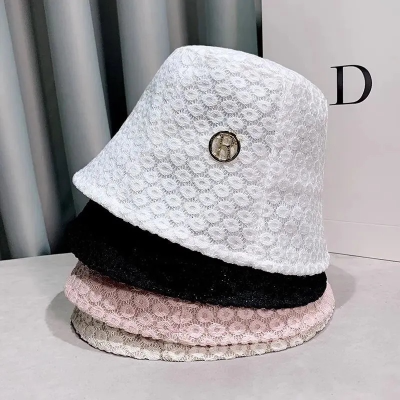 Classic Style Sun-Shade Fisherman Hat Spring and Autumn All-Match Bucket Hat Ins New Fashion Brand Letter Rhinestone R 