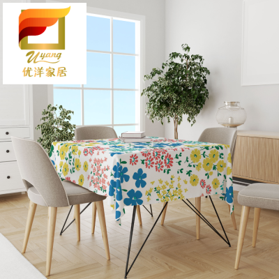 PVC Printed Tablecloth Tablecloth New American European Waterproof Oil-Proof Non-Woven Tablecloth
