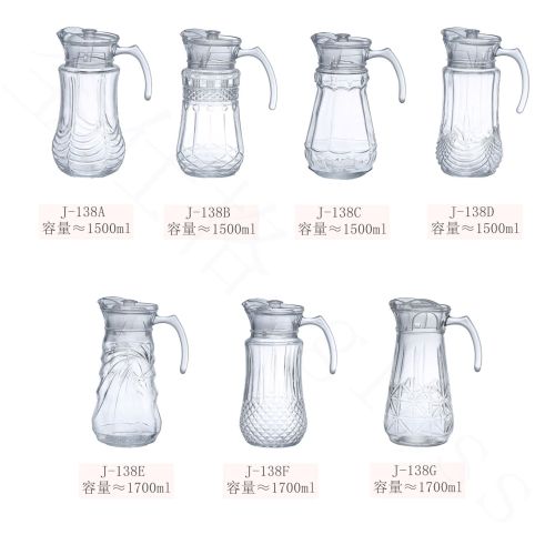 J-138透明玻璃冷水壶大容量家用凉水壶果汁壶简约批发外贸glass