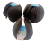 L6424 Card-Mounted Back Earmuffs Korean Style Earmuffs Earmuffs Warm Female Earmuff Male Winter Earmuffs Ear Warmer