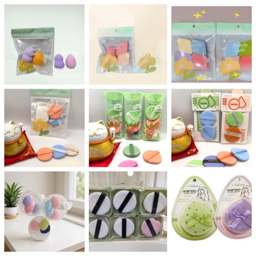 38类粉扑 美妆工具混合型粉扑 泡水大美妆蛋桃心菱形二元店批发