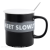 Simple English Mug with Cover Spoon Good-looking Ceramic Cup Office Business Cup
