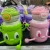 New Cartoon Children's Vacuum Thermos Cup Cup with Straw Stainless Steel Male and Female Baby Children's Water Cup