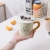 Bow Cover Ceramic Cup with Cover Spoon Office Home Mark Cup Gift