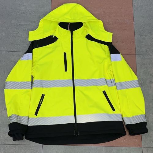 机械弹棉服反光条多口袋设计户外工作服热卖