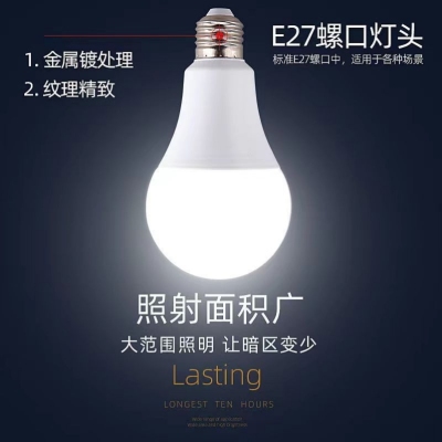 Led Bulb Super Bright Energy-Saving Lamp Power Saving Household E27 Large Screw Mouth Eye Protection White Light High Power Household Indoor Globe