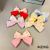 Online Red Fashion Style Floral Fresh Bow Barrettes Pretty Girl Student Hairpin Press Clip Top Clip Hair Accessories