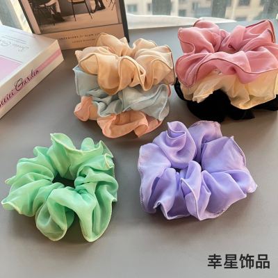 Yongaiqi Aichao Large Intestine Hair Band Summer Simplicity Hair Rope Korean Style French Head Rope Large Rubber Band Female Tie-up Hair Hair Ornaments