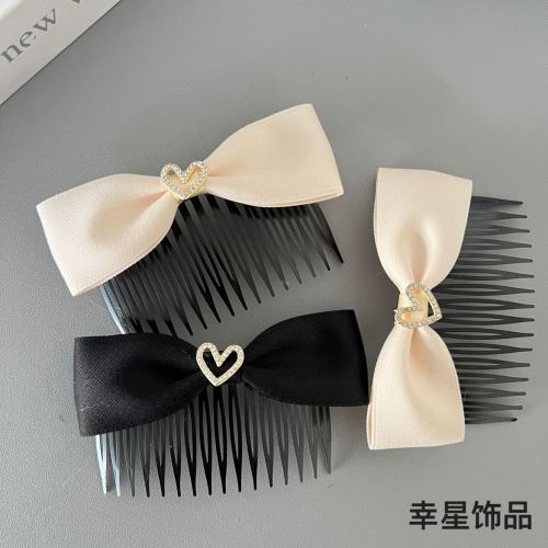 发梳韩式蝴蝶结插梳刘海梳女士盘发顶夹刘海夹头饰卡发夹头发饰品