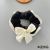 Girl's Preppy Style Elegant Maillard Bow Hair Band Striped British Style Large Intestine Ring High Ponytail Hair Accessories