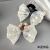 Super Good Texture High Sense White and Black Bowknot Hair Ring Pearl Flower Lace Embroidery Sausage Ring Elegant Hair Accessories