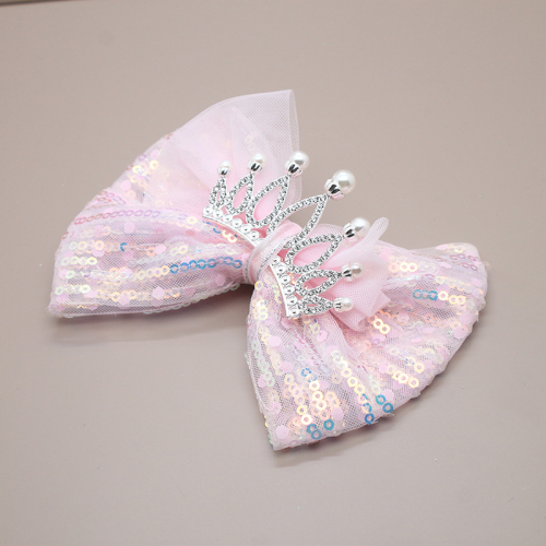 children‘s barrettes girl‘s hairpin bow crown headdress back head clip new hair accessories princess girl clip