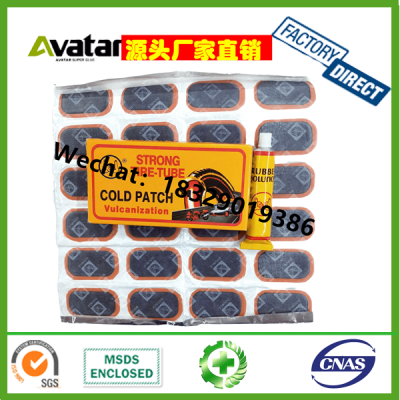 Bicycle Cold Patch RS2402 50X32MM OVAL PATCHES +20CC GLUE 24PCS/BOX 200BOX/CARTON