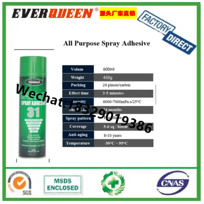 HI-STRENGTH spray adhesive Sprayidea 31 Heat-Resistant Spray Silicone Glue Adhesive For Car Roof