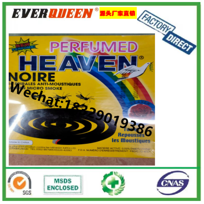 PERFUMED HEAVEN Low Smoke Oem Spiral Black Mosquito Coil, Efficient Mosquito Repellent Outdoor Selling To Philippines Vietnam Laos