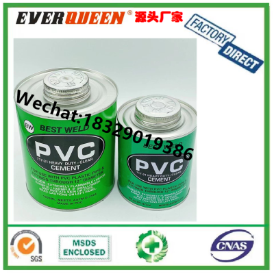 Bw Best Weld Pvc Glue 1000ml 500ml 473ml High Viscosity Pipeline Glue Pvc Cpvc