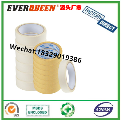 Factory Wholesale High Grade High adhesive General Purpose Crepe paper Masking Adhesive Tape For Painting