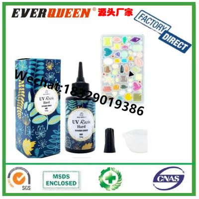 UV Resin Kit with tools High transparent 100g UV resin kit hard type used for newcomer with mold for DIY craft