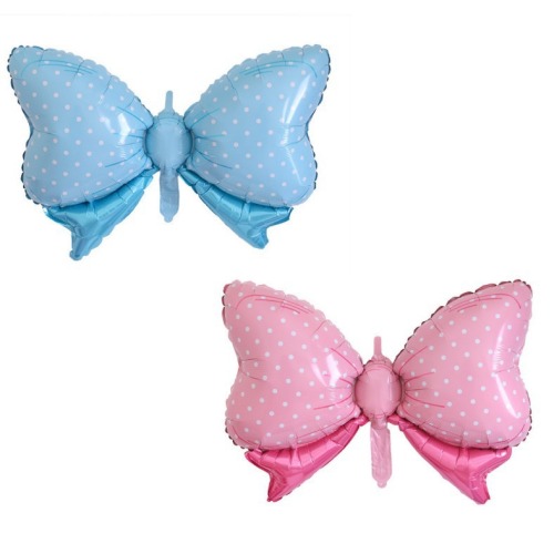 糖果蝴蝶结铝箔气球宝宝宴满月生日派对铝膜气球批发厂家装饰批发