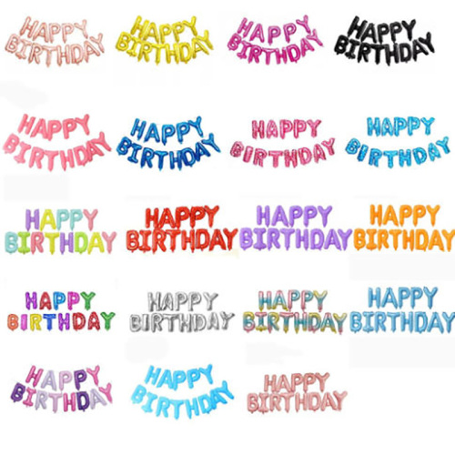 生日快乐铝膜气球 字母铝膜气球 派对装饰 生日气球