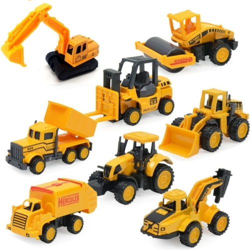 excavator sliding alloy car model cross-border children‘s toy car simulation mini construction engineering car boy h