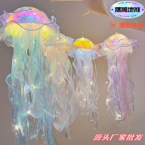 tiktok xiaohongshu stall internet celebrity jellyfish lamp push creative portable jellyfish lamp diy toys wholesale hot sale