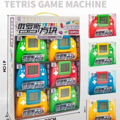 Cross-Border Export Children's Puzzle Tetris Handheld Game Machine Toy Gift Hot Sale Wholesale Foreign Trade Border Trade
