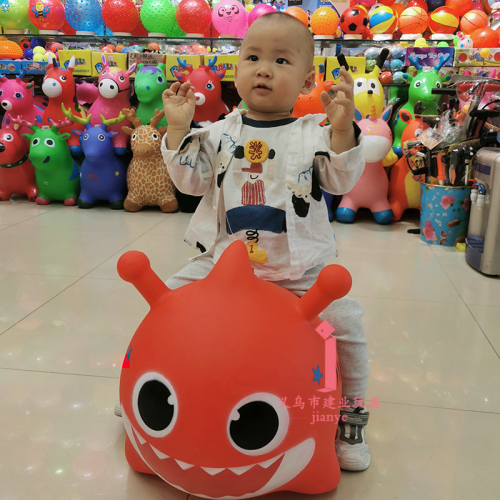 jumping horse children‘s inflatable animal pvc bighead carp long-ear rabbit cute cute thickened explosion-proof with music device