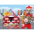 Cross-Border Export Children's Puzzle Funnny and Creative Variety Diy Assembling Police Car Fire Block Toy English