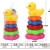Children's Rainbow Tower Jenga Toys Bricks Pro Colorful Ferrule Plum-Shaped Duck Layered Early Education Toys
