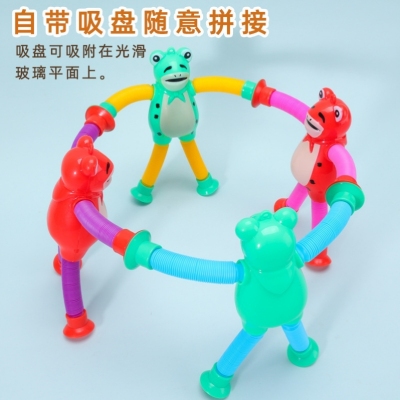 Suction Cup Variety Shoshe Doll Cartoon Cute Retractable Giraffe Decompression Sensory Comfort Toy Decompression Retractable Toy