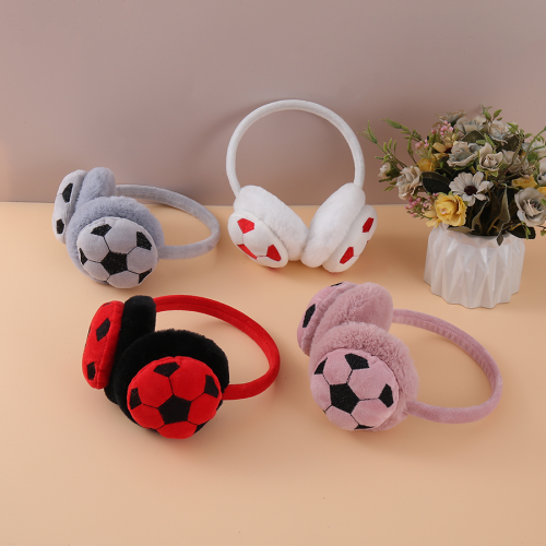 autumn and winter new christmas plush earmuff women‘s warm and cute football cold-proof windproof foldable anti-freezing ear protection warm