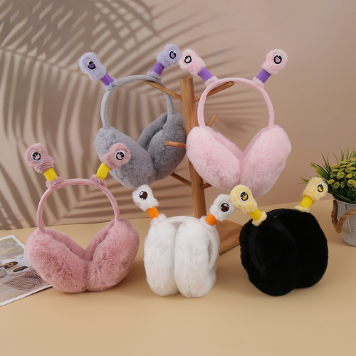 new all-match big eye funny plush earmuffs hair accessories for students autumn and winter cold-proof warm earmuffs