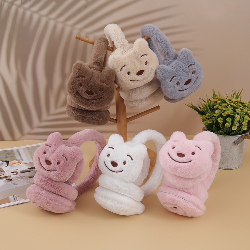 new all-match bear cute funny plush earmuffs hair accessories for students autumn and winter cold-proof warm earmuffs