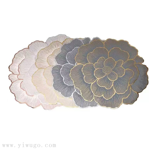 烫金桌巾餐垫简约风防油 防水防滑防烫 家用餐桌垫PVC餐垫