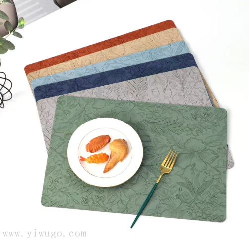 烫金桌巾餐垫简约风防油 防水防滑防烫 家用餐桌垫PVC餐垫