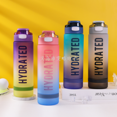 Sports Cup Boys Gradient Color Large Capacity Direct Drink Small Mouth New Sports Bottle Outdoor Gym Couple Wholesale