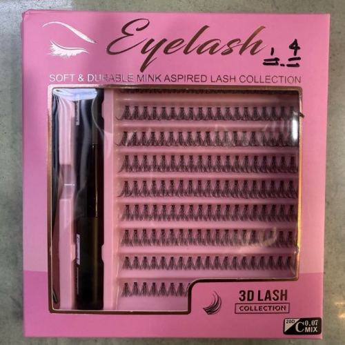 外贸出口鸡爪系列假睫毛浓密卷翘睫毛胶水套装