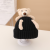 Boys and Girls 2023 Autumn and Winter Warm Wool Hat Cartoon Bear Handmade Knitted Hat Baby Sleeve Cap Children Hat