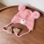 2023 Autumn and Winter New Children's Knitted Hat Cartoon Embroidered Bear Double Ball Baby Hat Baby Warm Earmuffs Hat