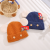Autumn and Winter New Medium and Large Children Woolen Cap Rainbow Button Baby Sleeve Cap plus Velvet Warm  Knitted Hat