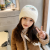 Children's Woolen Cap Autumn and Winter Boy Knitted Hat Girl Hat Scarf Two-Piece Set Kids Cute Embroidery Sleeve Cap