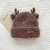 Cute Deer Cap with Ears Children's Autumn and Winter Student Plush Thick Lambskin Knitted Hat Women's Sleeve Cap